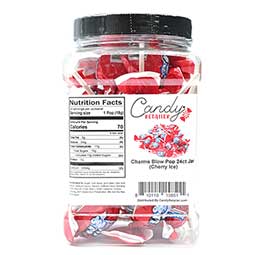 Candy Retailer Charms Blow Pop Cherry Ice 24ct Jar