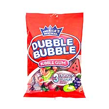 Dubble Bubble 3 Flavor Twist Bubble Gum 4oz Bag