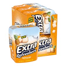 Extra Tropical Refreshers Sugar Free Gum 6ct Box