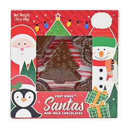 Fort Knox Mini Milk Chocolate Santas 1.41oz Box