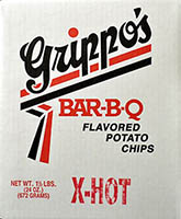 Grippos BBQ Potato Chips X HOT 1.5lb Box