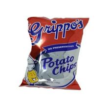 Grippos Plain Potato Chips 4.5oz Bags 18ct