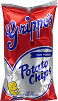 Grippos Plain Potato Chips 8oz Bags 12ct