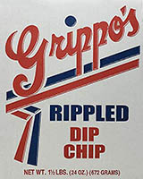 Grippos Plain Rippled Potato Chips 1.5lb Box