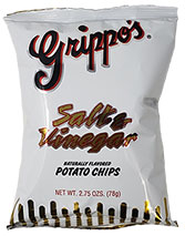 Grippos Salt And Vinegar Potato Chips 2.75oz Bags 24ct