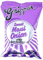 Grippos Sweet Maui Onion Wavy Potato Chips 2.75oz Bags 24ct