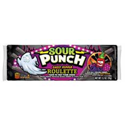 Halloween Sour Punch Ghost Pepper Roulette Straws 3.2oz Tray