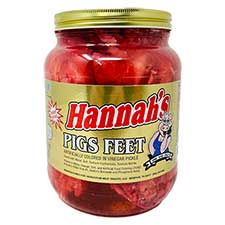Hannahs Pickled Pigs Feet 40oz Jar