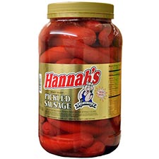 Hannahs Pickled Sausage 4lb 26ct Jar