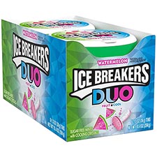 Ice Breakers Duo Watermelon Sugar Free Mints 8ct Box