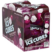 Ice Breakers Ice Cubes Black Cherry Sugar Free Chewing Gum 6ct Box