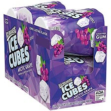 Ice Breakers Ice Cubes Arctic Grape Sugar Free Chewing Gum 6ct Box