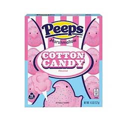 Just Born Easter Peeps Cotton Candy Marshmallow Chicks 4.5oz Box