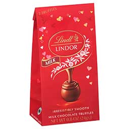 Lindt Valentines Day Lindor Milk Chocolate Mini Bag 0.8oz