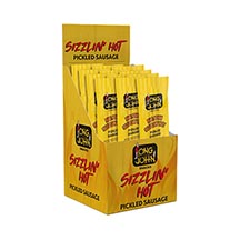 Long John Sizzlin Hot Pickled Sausage 1.4oz 12ct Box