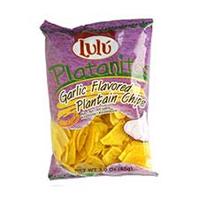 Lulu Plantain Chips Garlic 30ct Box