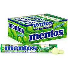 Mentos Chewy Mint Green Apple Candy 15ct Box