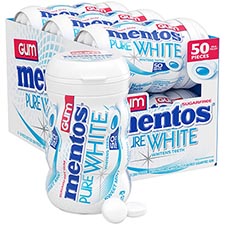 Mentos Sugar Free Gum Pure White 6ct Box