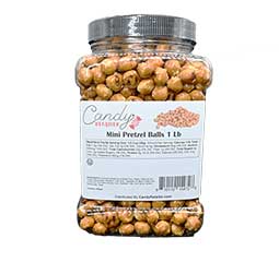 Candy Retailer Mini Pretzel Balls 1 Lb Jar