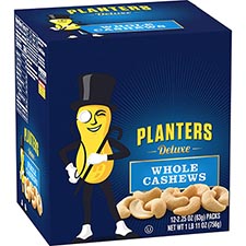 Planters Deluxe Cashews 12ct Box