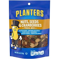 Planters Trail Mix Nuts Seeds and Cranberries 6oz Bag