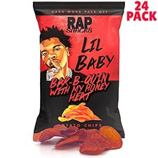 RAP SNACKS Lil Baby Bar B Quin With My Honey Heat 2.5oz Bags 24ct Box