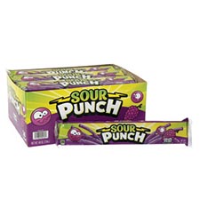 Sour Punch Straws Grape 24ct Box