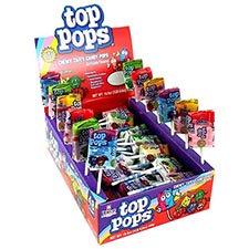 Top Pops Assorted Chewy Taffy Candy Pops 48ct Box