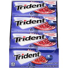 Trident Sugar Free Gum Wild Blueberry Twist 12ct Box