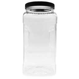 Jar 120oz Square with Grip and Label Panel
