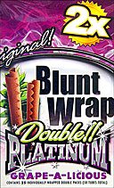 BLUNT WRAP DOUBLE PLATINUM - GRAPE- 25 PACKS OF 2