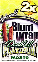 BLUNT WRAP DOUBLE PLATINUM - MOJITO - 25 PACKS OF 2