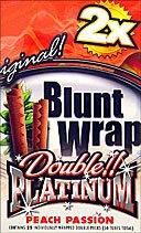 BLUNT WRAP DOUBLE PLATINUM - PEACH PASSION - 25 PACKS OF 2