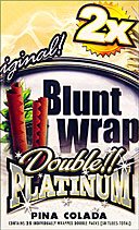 BLUNT WRAP DOUBLE PLATINUM - PINA COLADA - 25 PACKS OF 2