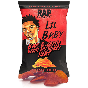 RAP SNACKS Lil Baby Bar B Quin With My Honey Heat 2.5oz Bag