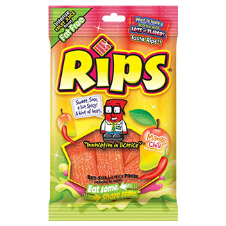 Rips Bites Mango Chili 4oz Bag