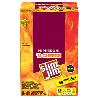Slim Jim Pepperoni n Cheese 18ct Box