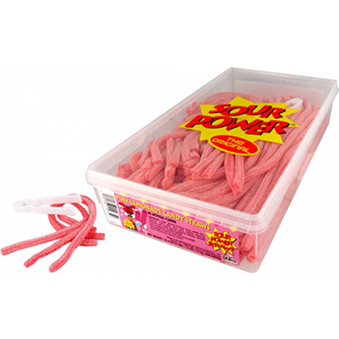 Sour Power Straws Pink Lemonade Tub