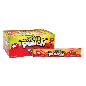 Sour Punch Straws Strawberry 24ct Box