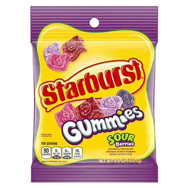 Starburst Gummies Sour Berries 5.8oz Bag