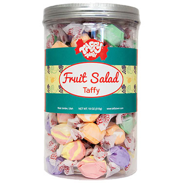 Taffy Town Fruit Salad Salt Water Taffy 18oz Gift Canister