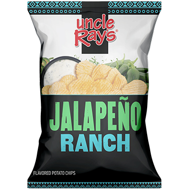 Uncle Rays Potato Chips Jalapeno Ranch 3oz 12ct