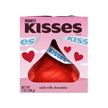 Valentines Kisses Solid Milk Chocolate 1.45oz