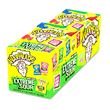 Warheads Extreme Sour Assorted Flavors 1oz 12ct Box