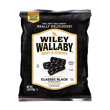 Wiley Wallaby Black Licorice 4oz Bag