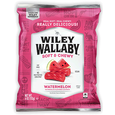 Wiley Wallaby Watermelon Licorice 4oz Bag