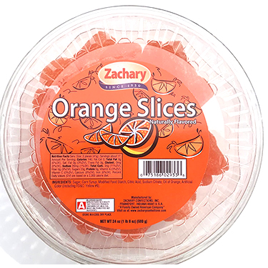 Zachary Orange Slices 24oz Tub