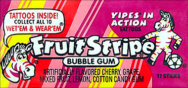 Fruit Stripe Bubble Gum 12 17 Sticks