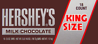 Hersheys Milk Chocolate King Size 18CT Box