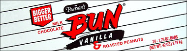 Pearsons Bun Milk Chocolate Vanilla and Roasted Peanuts 24CT Box